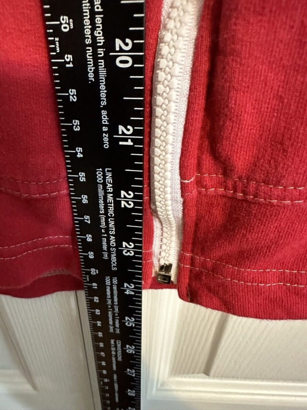 Vintage USA Star Zip Front Hoodie Jacket Red Women’s Medium Patriotic Y2K Casual - Picture 5 of 9